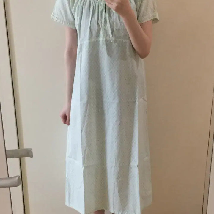 [BUNJANG] Tsumori Chisato Mint Pattern Vintage Home Dress / 일본빈티지 민트패턴 홈웨어 원피스 츠모리치사토