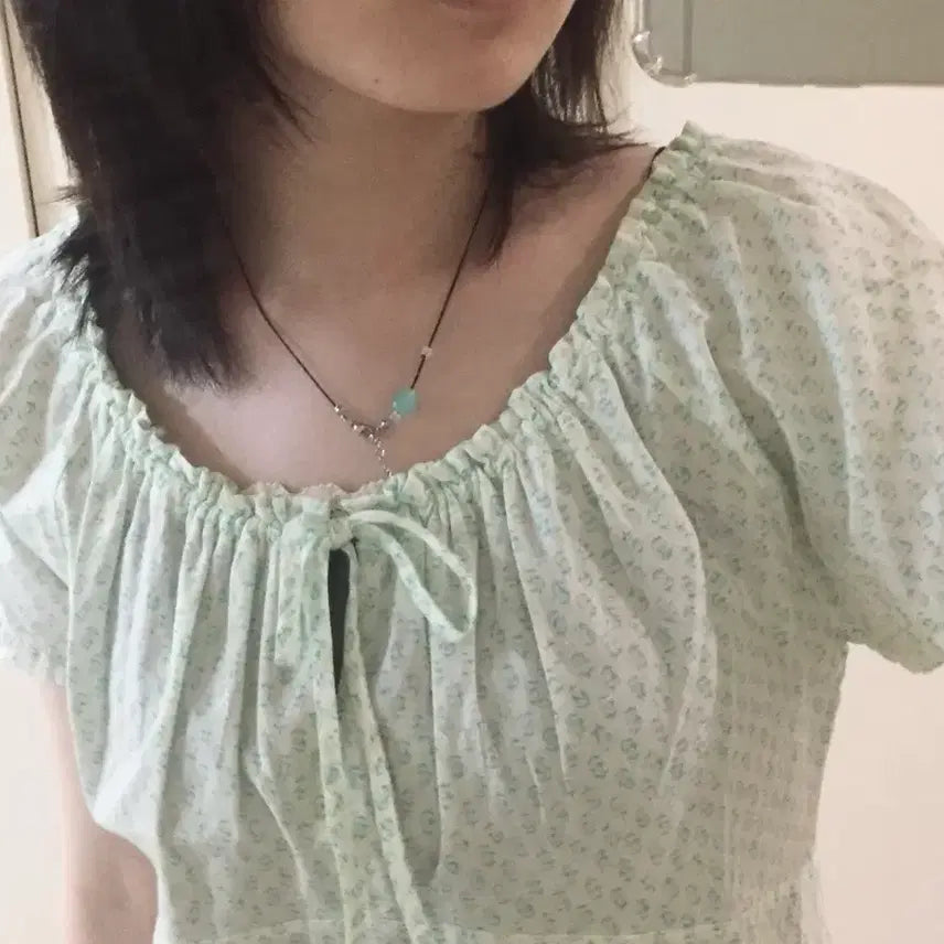 [BUNJANG] Tsumori Chisato Mint Pattern Vintage Home Dress / 일본빈티지 민트패턴 홈웨어 원피스 츠모리치사토