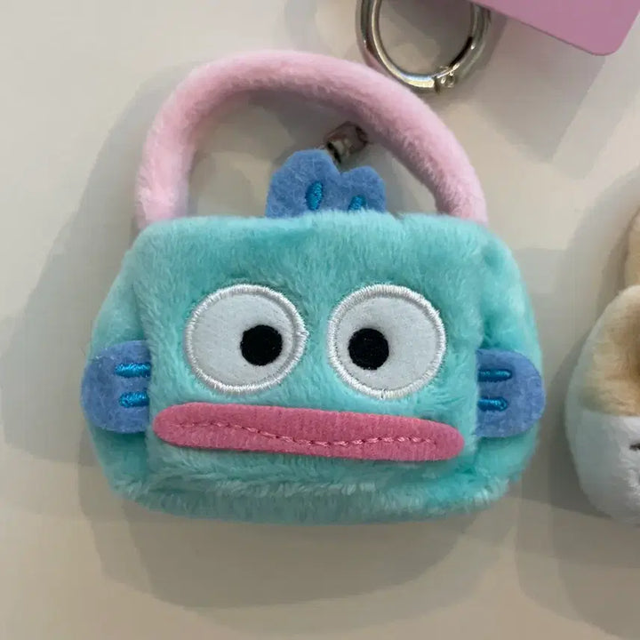 [BUNJANG] Sanrio Chocokat Hangyodon Marshmallow Mini Handbag Keychain Plush / 새상품) 산리오 정품 초코캣 한교동 마슈마로 핸드백 미니 키링 인형