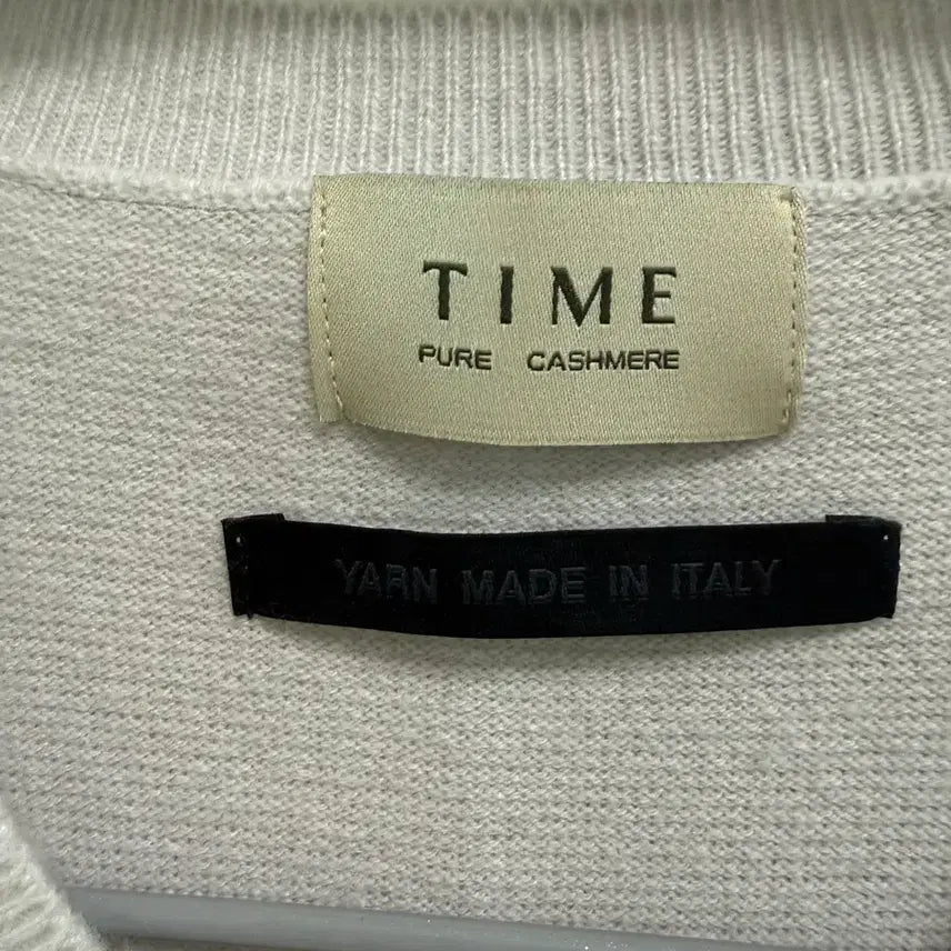 [BUNJANG] Time Homme 100% Cashmere Round Knit Sweater (Ecru) / 타임옴므 캐시미어100 라운드 니트 (상태 최상, 드라이 완)