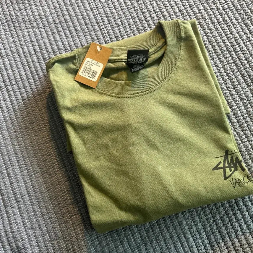 [BUNJANG] Stussy Vancouver T-Shirt Khaki / 스투시 밴쿠버 반팔 티셔츠