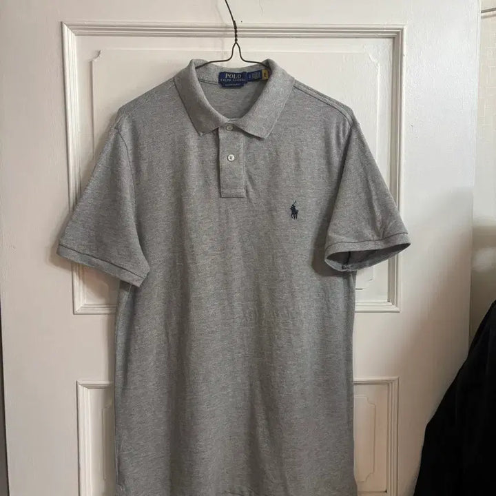 [BUNJANG] Polo Ralph Lauren Custom Slim Fit Grey Polo Shirt / 폴로 랄프로렌 커스텀 슬림핏 회색 폴로셔츠 큐알정품[택포]