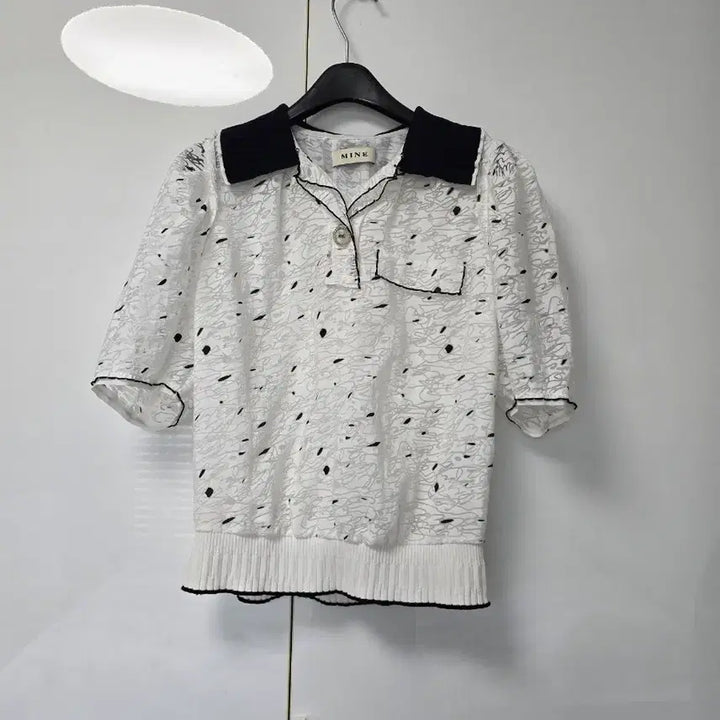 [BUNJANG] MINE Blouse Knit Collar Hem / 마인 MINE 블라우스 (한섬랑방타임) 가디건자켓