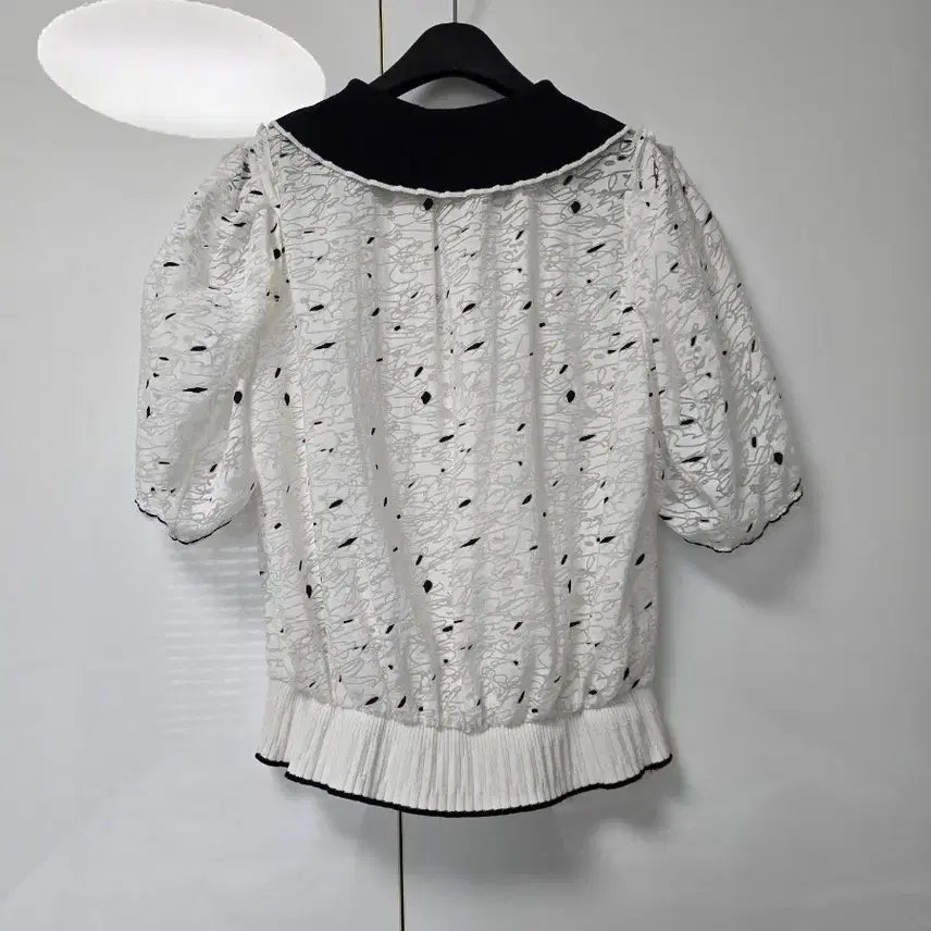 [BUNJANG] MINE Blouse Knit Collar Hem / 마인 MINE 블라우스 (한섬랑방타임) 가디건자켓