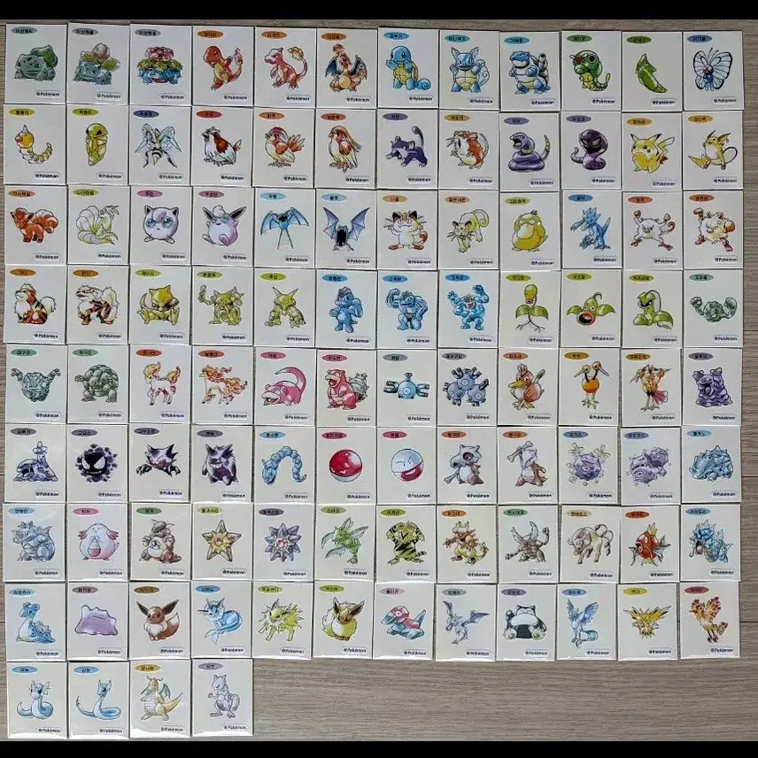 [BUNJANG] Pokemon 30th Anniversary Artwork Sealed Set (99 Types) / 포켓몬띠부씰 30주년 아트워크 미개봉 풀세트
