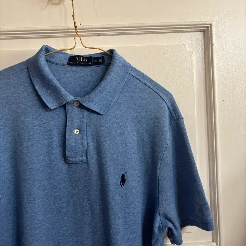 [BUNJANG] Polo Ralph Lauren Blue Polo Shirt Size L / 폴로 랄프로렌 블루 카라티