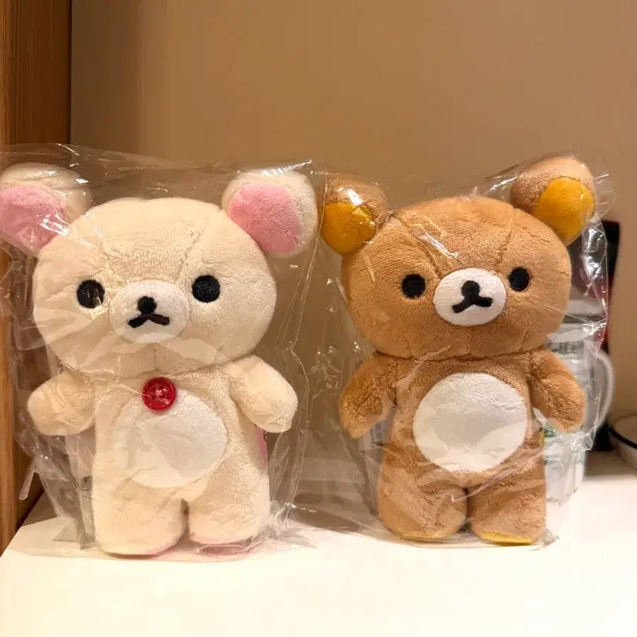 [BUNJANG] San-X Rilakkuma Korilakkuma Standing Plush Doll (Sealed) / 미개봉) 정품 리락쿠마 코리락쿠마 자립인형