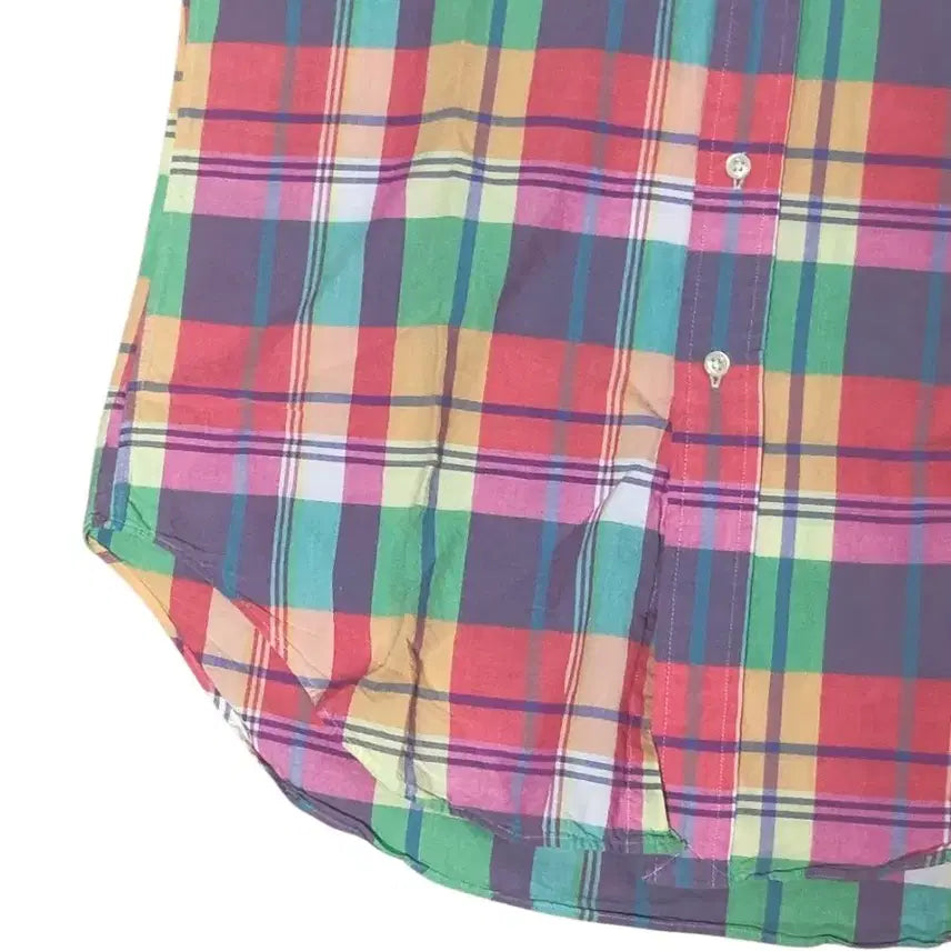 [BUNJANG] Polo Madras Check Short Sleeve Shirt / 폴로 마드라스  체크 반팔 셔츠 M / L사이즈