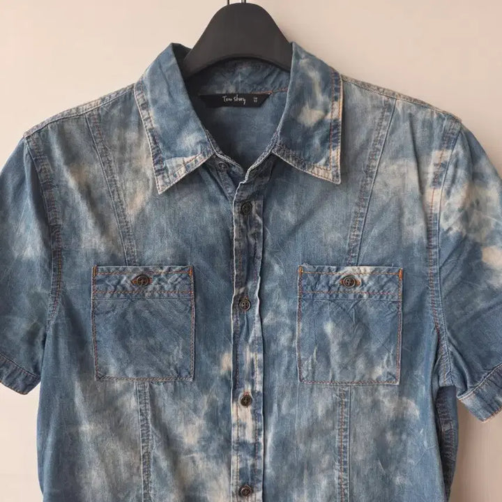 [BUNJANG] Vintage Wash Denim Shirt / F/빈티지 나염 데님셔츠