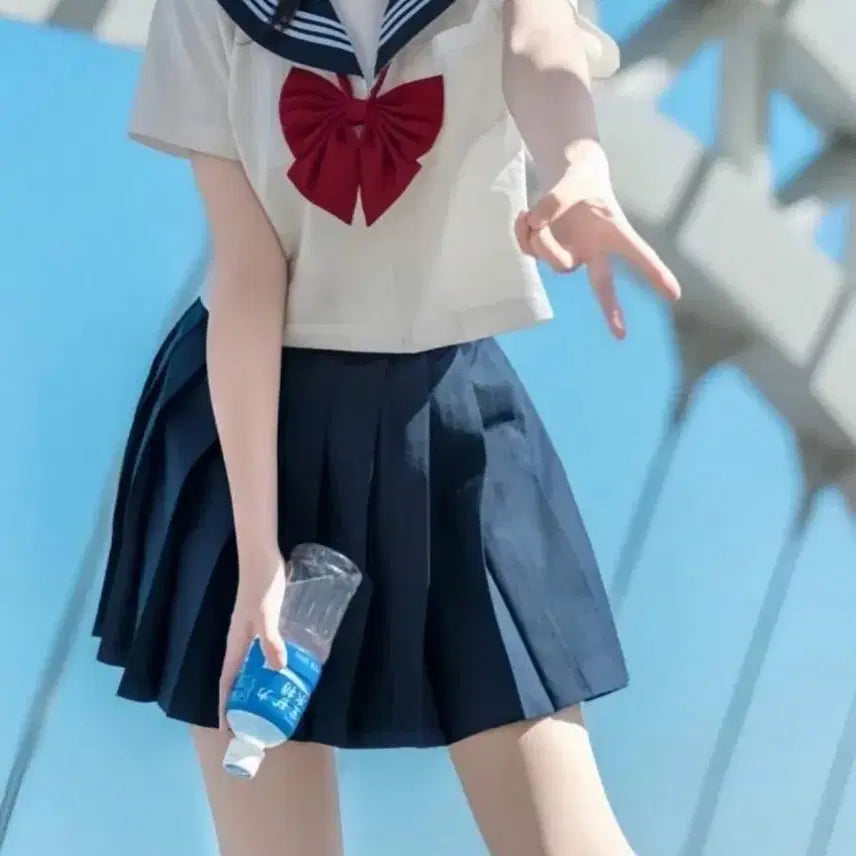 [BUNJANG] Japanese School Uniform Set - Rental for Graduation Photos (M Size) / 무료배송,보증금X/당일출고/ 졸업사진/반팔 교복/세라복/ 일본교복