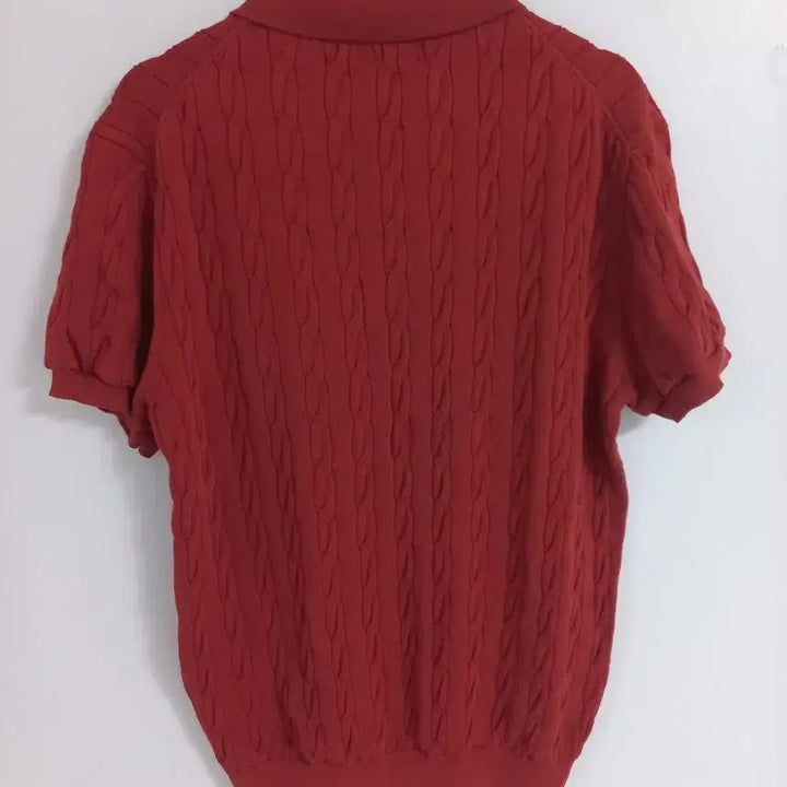 [BUNJANG] Polo Ralph Lauren Cable Short Sleeve Knit Polo Shirt / 폴로 랄프로렌 케이블 반팔 카라 니트