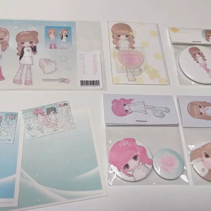 [BUNJANG] Coral Tree Artist Pin Badge Sticker Bundle Set / 코랄트리 작가님 핀뱃지 스티커 일괄
