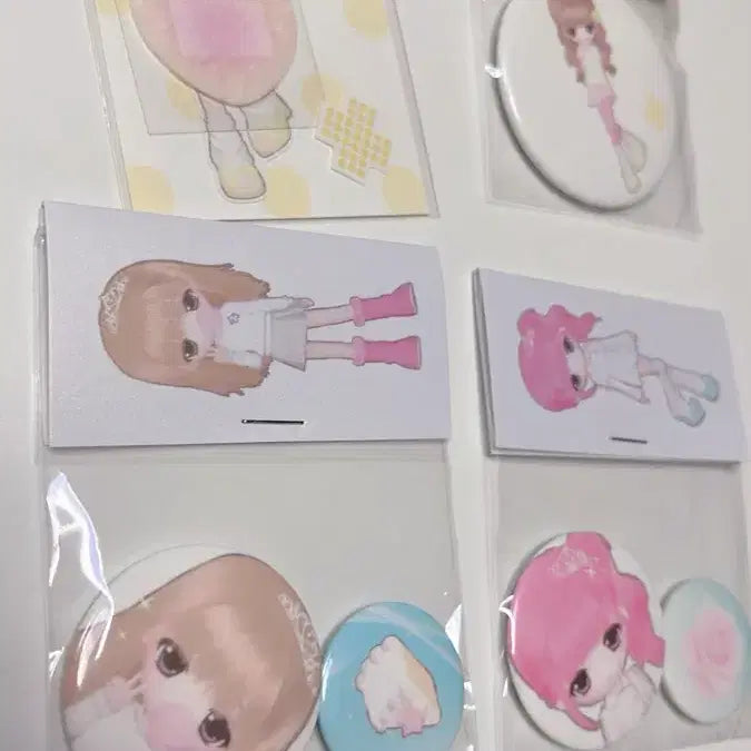 [BUNJANG] Coral Tree Artist Pin Badge Sticker Bundle Set / 코랄트리 작가님 핀뱃지 스티커 일괄