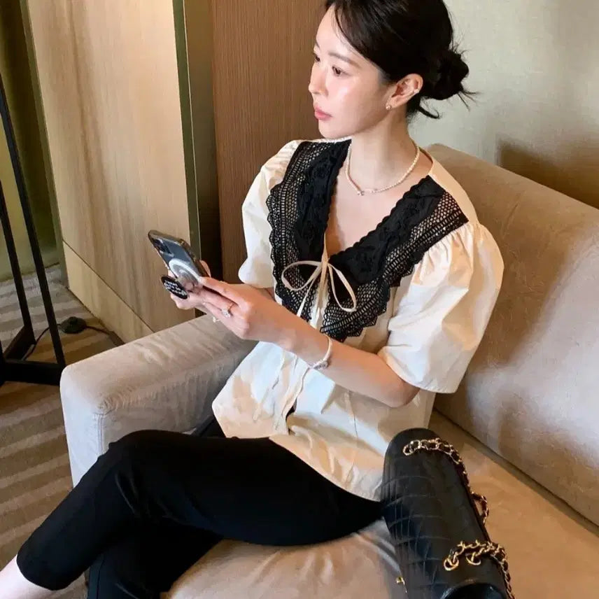 [BUNJANG] Bycini Noir Blouse / 바이씨니 제작 누아르 블라