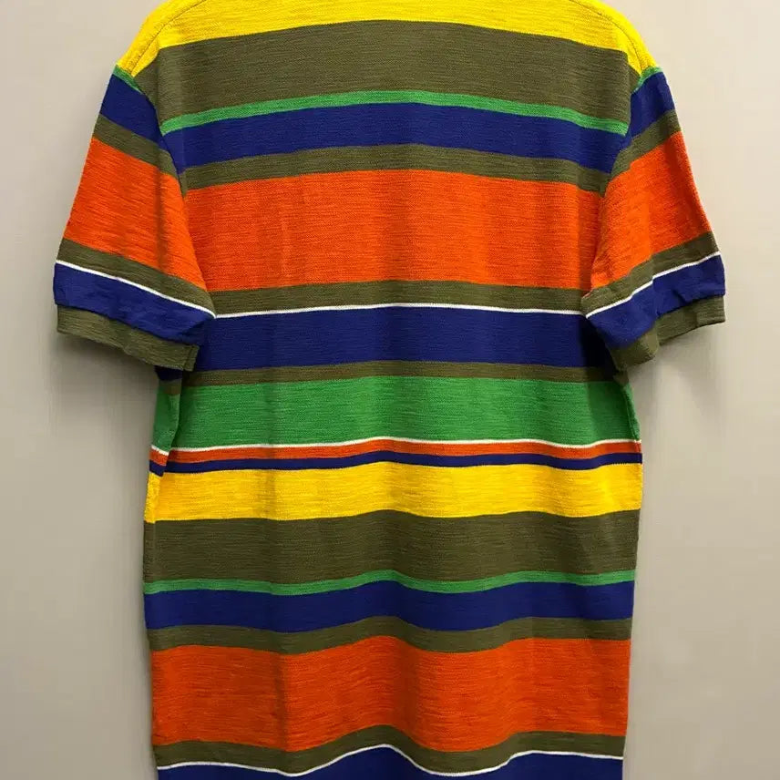 [BUNJANG] Polo Ralph Lauren Stripe Multicolor PK T-Shirt / (M~L)폴로랄프로렌 스트라이프 멀티컬러 Pk티셔츠 카라티