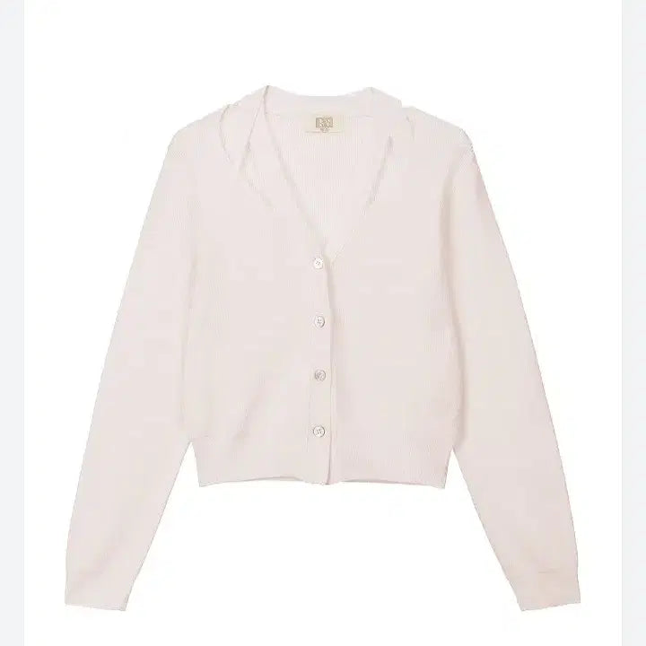 [BUNJANG] Rene J Shoulder Cut Knit Cardigan Pink Free Size / 르네제이 숄더컷 니트 가디건 핑크/프리/앨리스/1211
