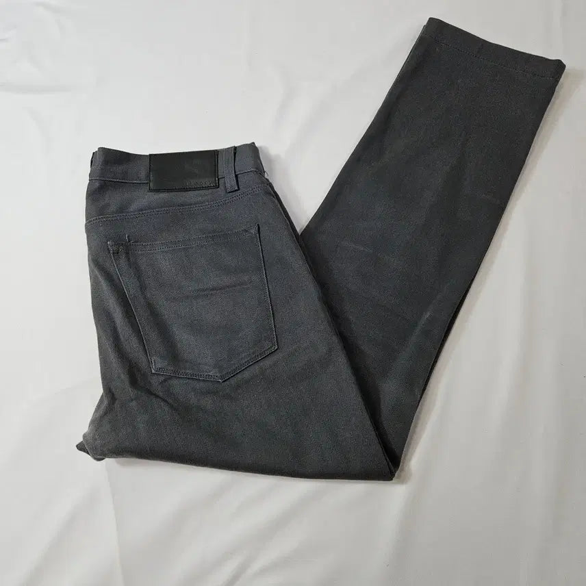 [BUNJANG] Theory Homme Leather Patch Grey Jeans Work Pants / 띠어리 옴므 Theory 가죽패치 그레이진 데님팬츠 워크팬츠 31