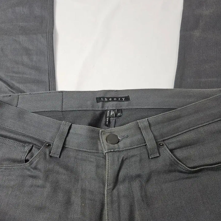 [BUNJANG] Theory Homme Leather Patch Grey Jeans Work Pants / 띠어리 옴므 Theory 가죽패치 그레이진 데님팬츠 워크팬츠 31