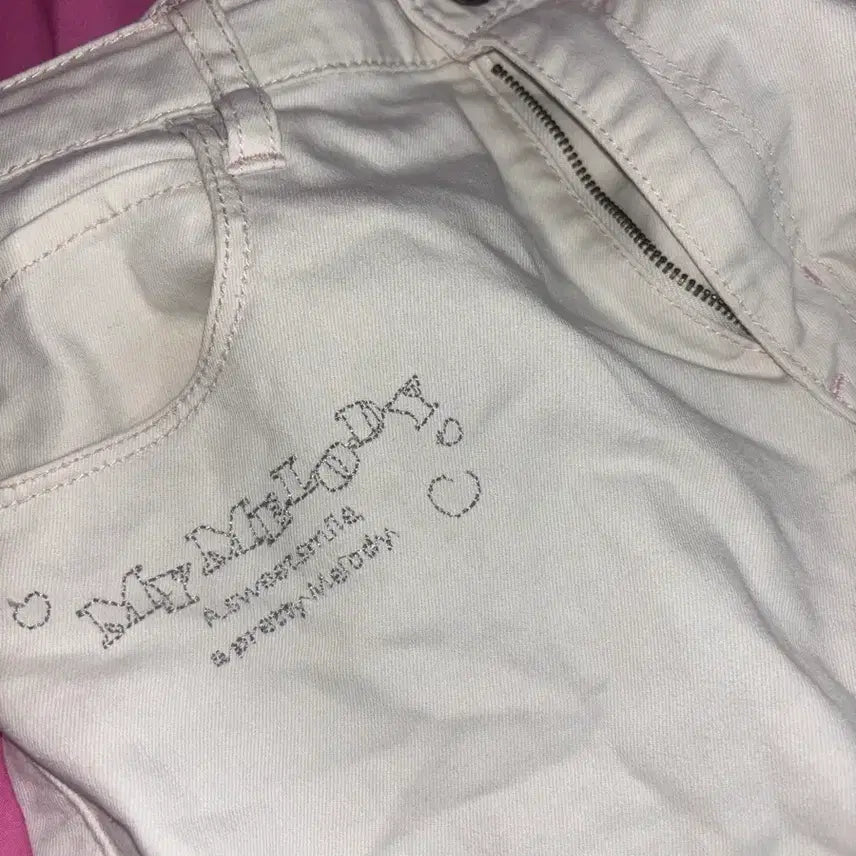 [BUNJANG] Vintage My Melody Wide-Leg Pants Ivory / 빈티지 마이멜로디 일자팬츠 아이보리