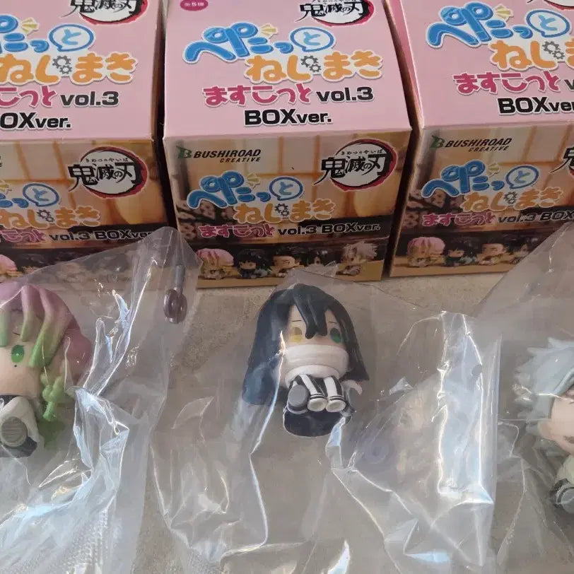 [BUNJANG] Demon Slayer: Kimetsu no Yaiba F　　tto Gacha Vol. 3 Set (3 Variants) - Sealed / [미개봉] 귀멸의칼날 태엽(페탓토)가챠 3탄 3종