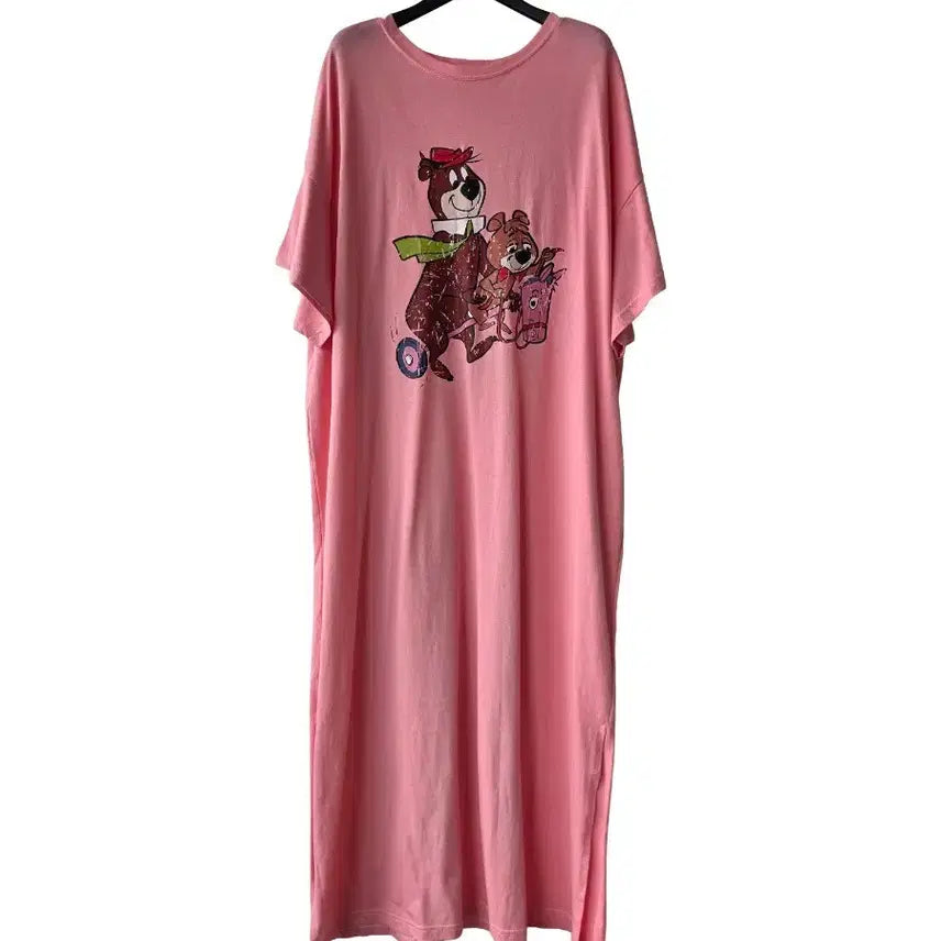 [BUNJANG] Character One-Piece Dress Pink XL / XL/핑크 홈마실 캐릭터원피스/새제품