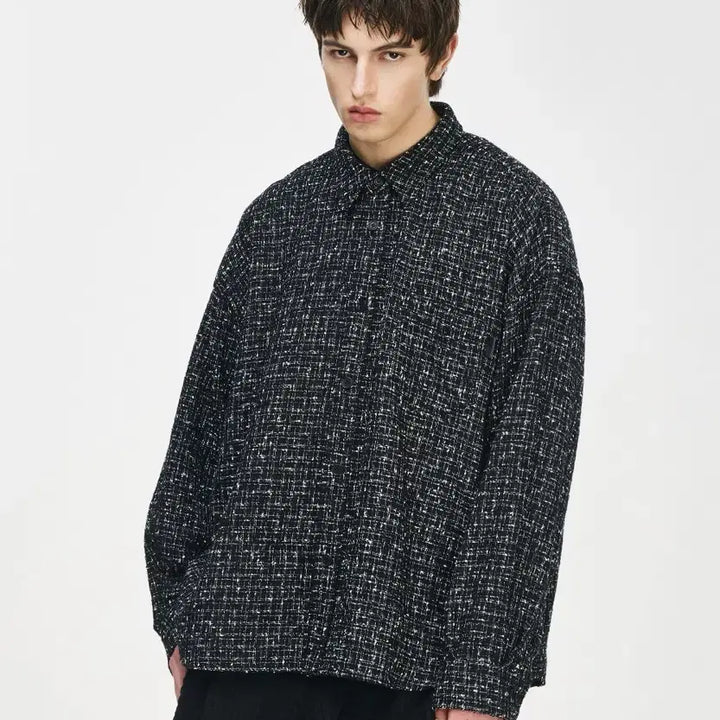 [BUNJANG] Songzio 26SS Tweed Shirt Size 48 / 송지오 26ss 트위드 셔츠 48사이즈 판매