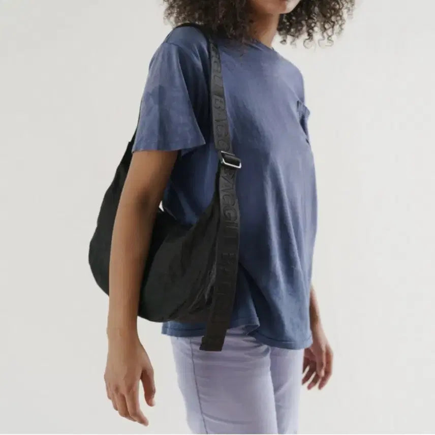 [BUNJANG] Bakuchic Medium Nylon Crescent Bag Black / 바쿠백 미디움 나일론 크레센트 백 블랙
