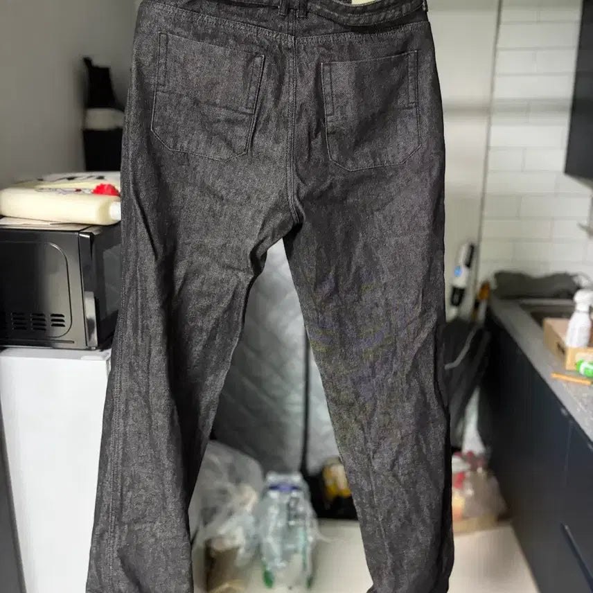 [BUNJANG] SATUR Belted Pants Black/Gray / SATUR 블랙 , 그레이 밸티드 팬츠 팝니다