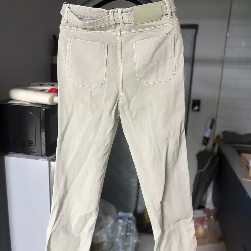 [BUNJANG] SATUR Belted Pants Black/Gray / SATUR 블랙 , 그레이 밸티드 팬츠 팝니다