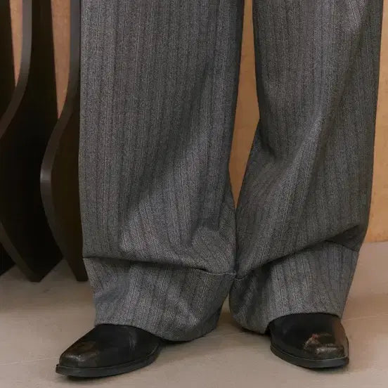 [BUNJANG] Waviness Deep One-Tuck Turn-up Slacks 3 / 웨이비니스 딥 원턱 턴업 슬랙스 3