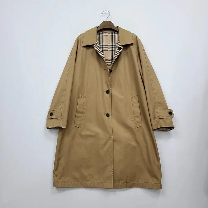 [BUNJANG] Studio Tomboy Reversible Check/Beige Mac Coat / 스튜디오 톰보이 리버시블 체크/베이지 맥코트/프리/앨리스/1212