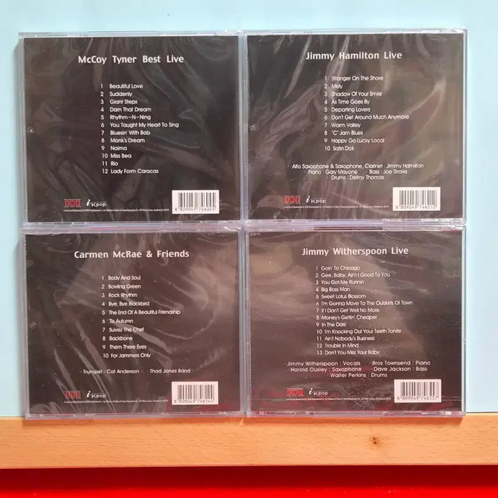 [BUNJANG] Jazz Live CD 4-Disc Bundle Set (McCoy Tyner, Carmen McRae, Jimmy Hamilton, Jimmy Witherspoon) Sealed / 재즈 라이브 CD 4장 세트 (McCoy Tyner 외) 일괄 미개봉