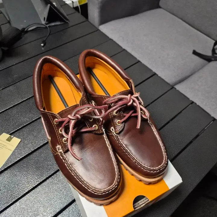 [BUNJANG] Timberland Classic 3 Eye Boat Shoes Brown 250 / (W) 팀버랜드 클래식 3 아이 보트 슈즈 브라운 - 와이드 250