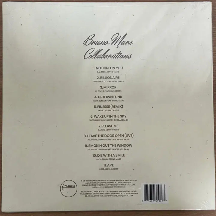 [BUNJANG] Bruno Mars Collaborations RSD 2026 Limited Edition LP / 브루노마스 Collaborations RSD 2026 한정판 LP