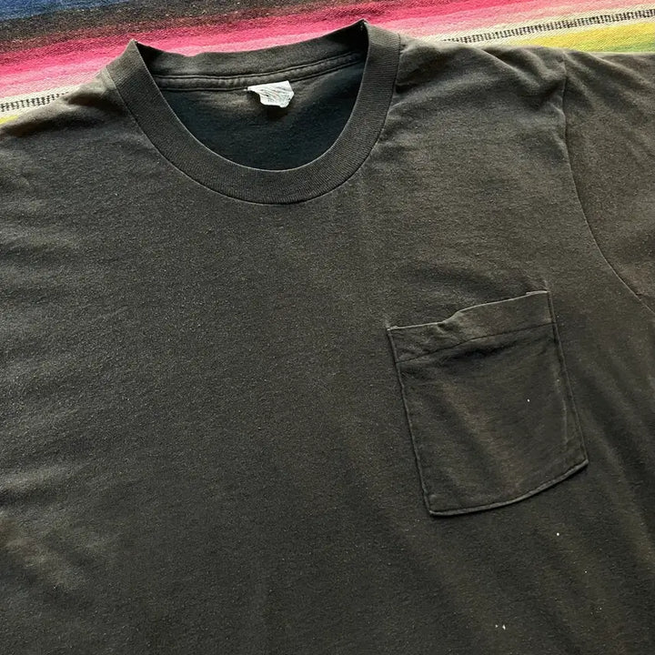 [BUNJANG] 90s USA Fruit of the Loom Sun Fading Pocket T-Shirt / 90s USA 빈티지 프룻 오브 더 룸 선페이딩 포켓 반팔 티셔츠