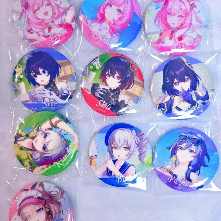 [BUNJANG] Honkai Impact 3rd Pardofelis Seele Elysia Bronya Kiana Fu Hua Can Badge Bundle Set / 붕괴3rd 파르도 제레 엘리시아 브로냐 키아나 후카 캔뱃지 일괄