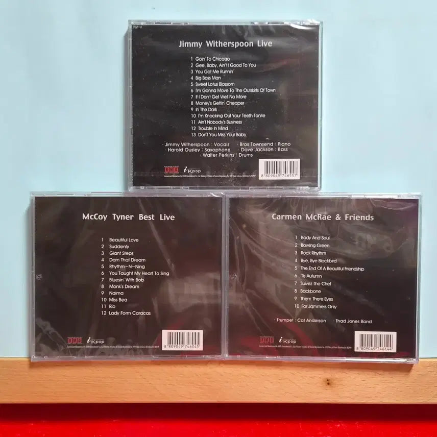 [BUNJANG] Jazz Live CD Bundle Set (McCoy Tyner, Carmen McRae, Jimmy Witherspoon) Sealed / 재즈 라이브 CD 3장 세트 (McCoy Tyner 외) 일괄 미개봉