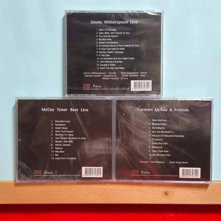[BUNJANG] Jazz Live CD Bundle Set (McCoy Tyner, Carmen McRae, Jimmy Witherspoon) Sealed / 재즈 라이브 CD 3장 세트 (McCoy Tyner 외) 일괄 미개봉