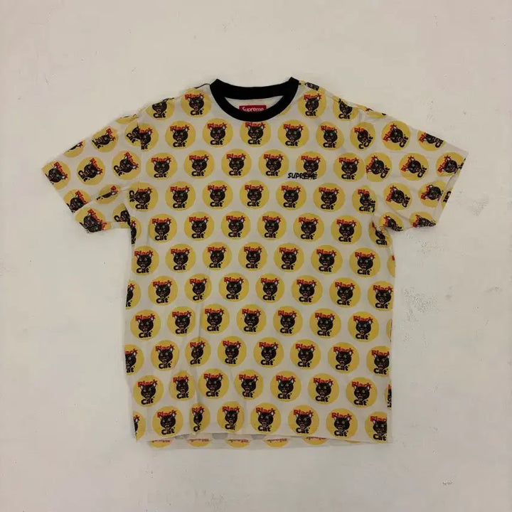 [BUNJANG] Supreme Black Cat T-Shirt / 슈프림 블랙캣 반팔티 L