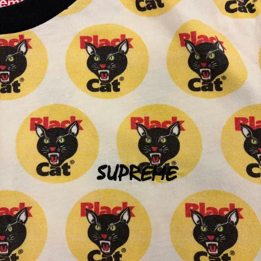[BUNJANG] Supreme Black Cat T-Shirt / 슈프림 블랙캣 반팔티 L