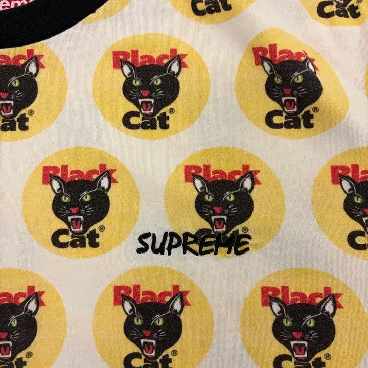 [BUNJANG] Supreme Black Cat T-Shirt / 슈프림 블랙캣 반팔티 L
