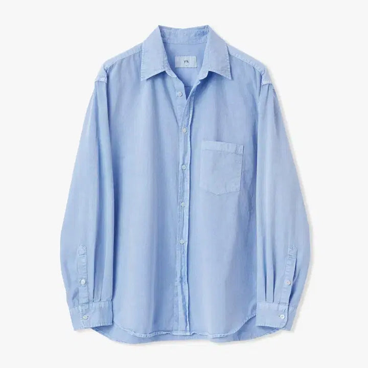 [BUNJANG] Years Ago Poika Cotton Drill Shirt Overdyed Dusty Blue / 이얼즈어고 포이카 코튼 드릴 셔츠 오버 다이드 더스티블루 / 2