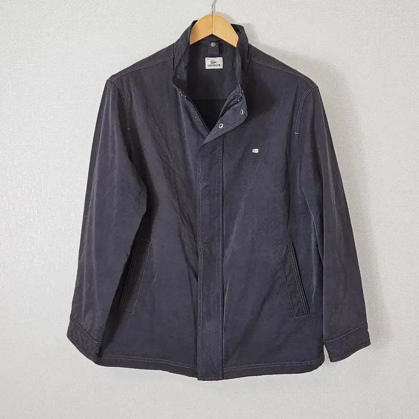 [BUNJANG] Lacoste Pigment Blouson Jacket with Steel Logo / 라코스테 피그먼트 블루종 스틸로고 자켓 코트 100