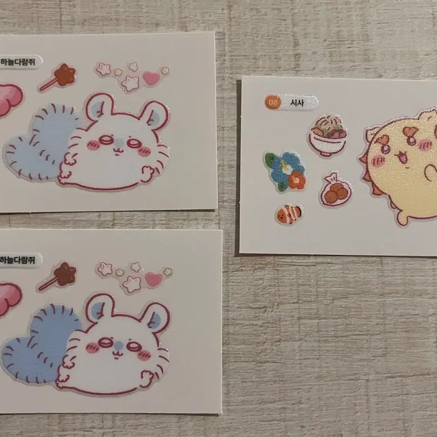 [BUNJANG] Cheeky Chikawa Big Stickers Bundle Set / 치이카와 빅띠부씰 3개 일괄
