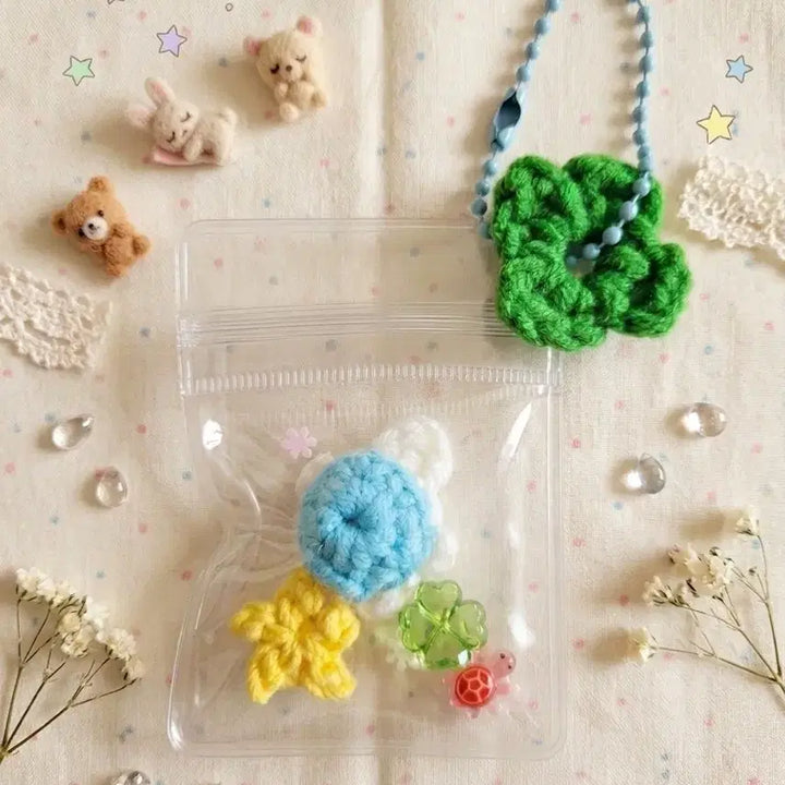 [BUNJANG] Lucky Turtle Mini Crochet Bag Charm/Keychain / 행운 꼬북이 미니 키치 참