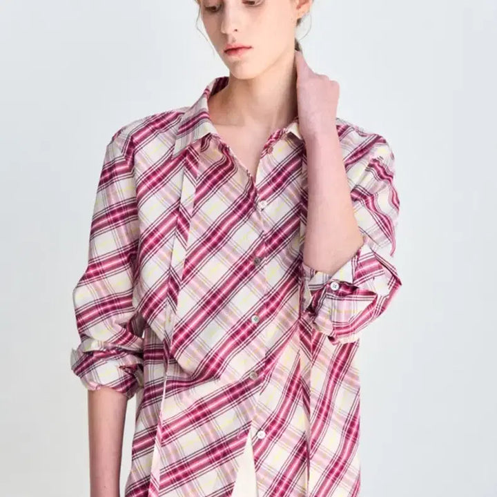 [BUNJANG] LATT BY T LATT 26SS New Arrival Plaid Check Shirt Size 55 / 한섬 latt 래트바이티 26ss신상 타이 체크 셔츠 55
