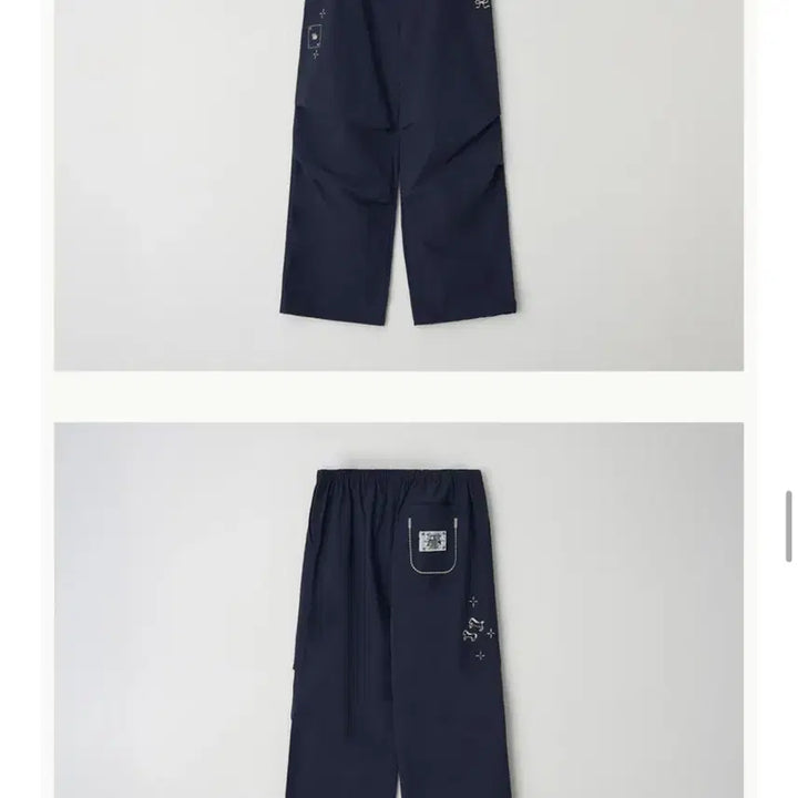 [BUNJANG] Lon Lon Drawing Navy Parachute Pants / 론론 드로잉 파라슈트 팬츠 네이비