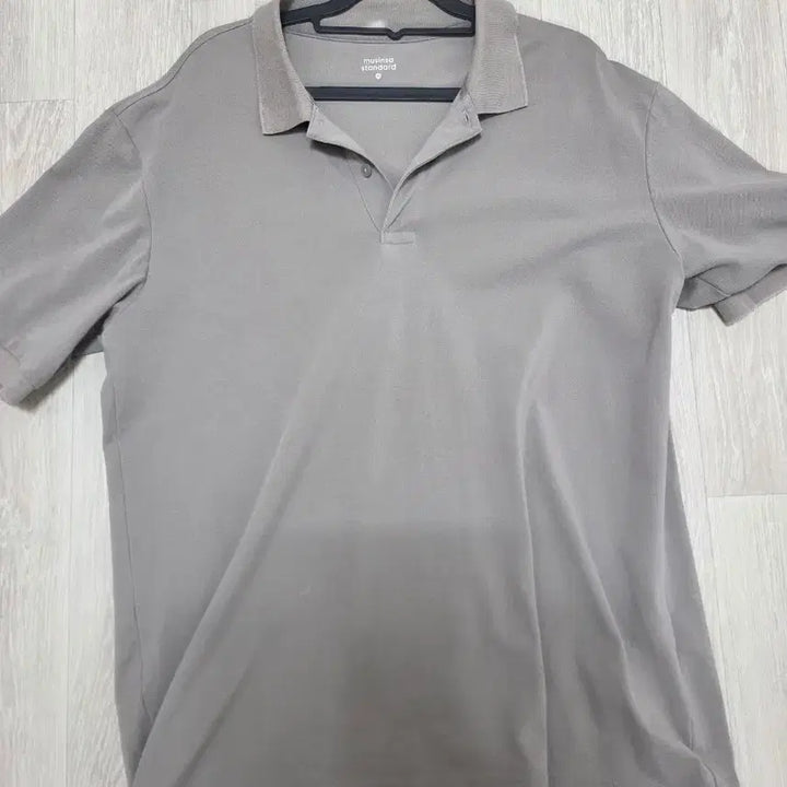 [BUNJANG] Musinsa Standard Collar T-shirt Dusty Beige XL / 무신사 스탠다드 카라티 XL 사이즈 더스티 베이지