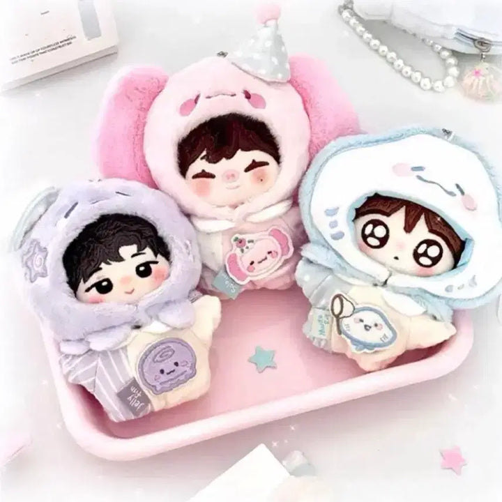[BUNJANG] 10cm Doll Clothes Set Blueberry / 10cm 인형옷 솜인형옷 누이 의상 세트 블루베리 포도 과일 보라