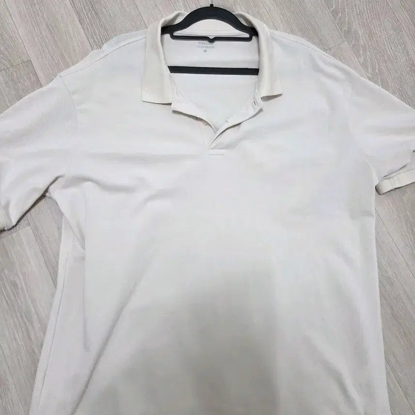 [BUNJANG] Musinsa Standard Short Sleeve Polo Shirt Ivory XL / 무신사 스탠다드 반팔 카라티 아이보리 XL